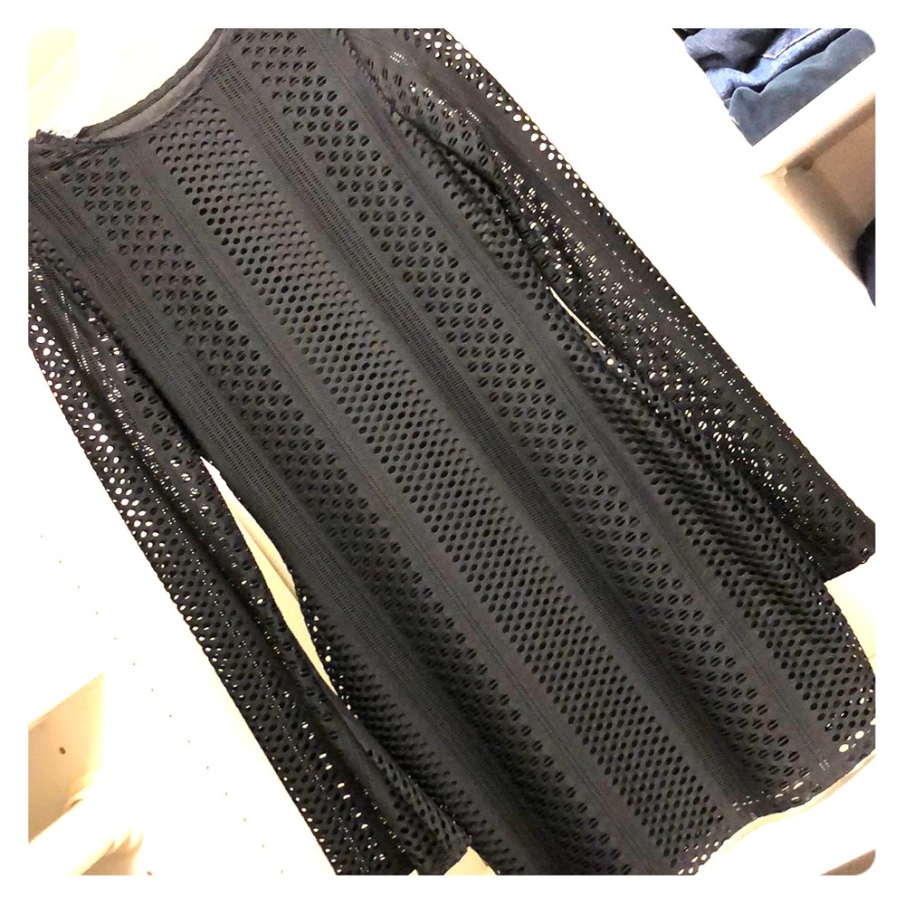 BLACK STRETCHY CUTOUT DRESS